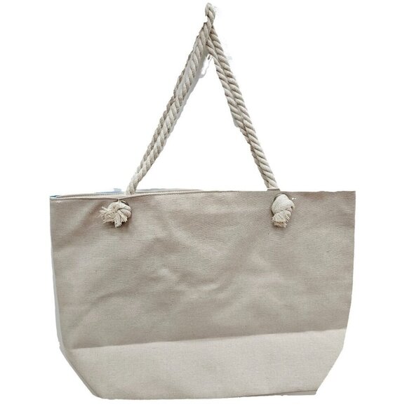 Beach Bag Women Large Beach Pool Tote Bag, Waterproof Rope Handles Zipper, NEW - Picture 2 of 6